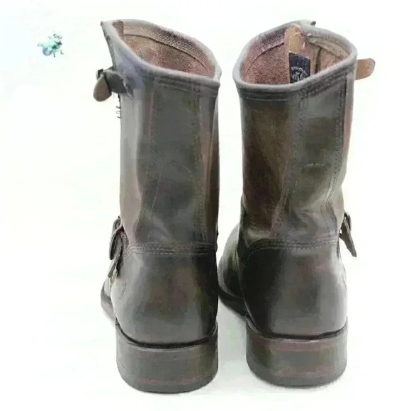 Frye Jet Engineer 150 TH Anniversary Women's Brown Leather Short Boots Size US 7 - Picture 6 of 12